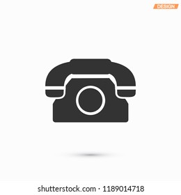 Vintage phone  vector icon