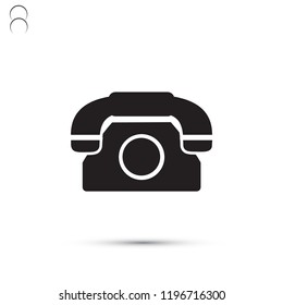 Vintage phone  vector icon