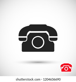 Vintage phone  vector icon