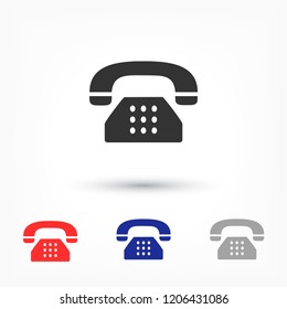 Vintage phone  vector icon