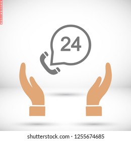 Vintage phone  vector icon 