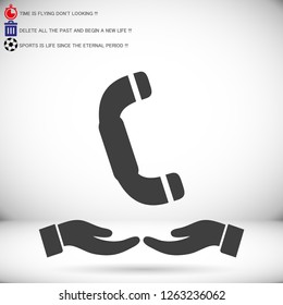 Vintage phone  vector icon