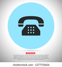 Vintage phone  vector icon