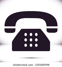 Vintage phone  vector icon