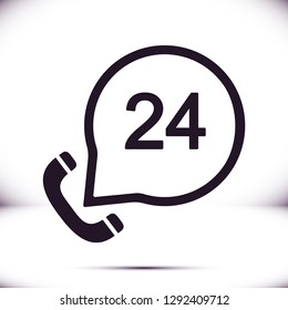 Vintage phone  vector icon 
