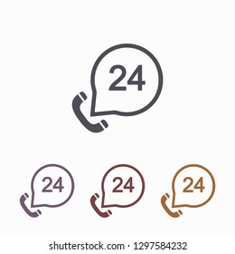 Vintage phone  vector icon 
