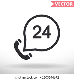 Vintage phone  vector icon 