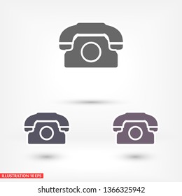 Vintage phone  vector icon