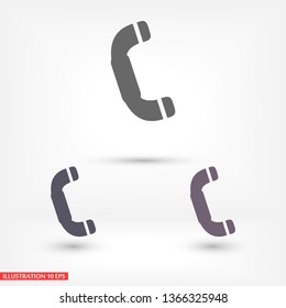 Vintage phone  vector icon