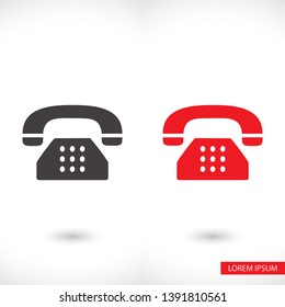 Vintage phone  vector icon , lorem ipsum Flat design