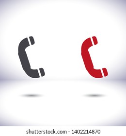 Vintage phone  vector icon , lorem ipsum Flat design
