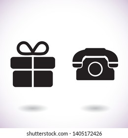 Vintage phone  vector icon , lorem ipsum Flat design
