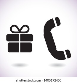 Vintage phone  vector icon , lorem ipsum Flat design