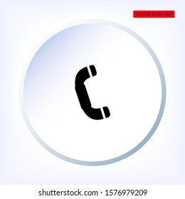 Vintage phone vector icon , lorem ipsum Flat design