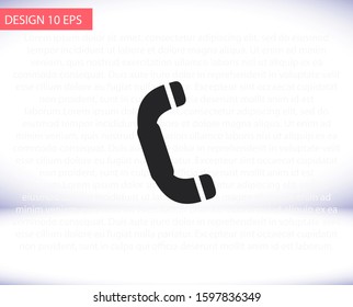 Vintage phone vector icon , lorem ipsum Flat design