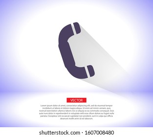 Vintage phone vector icon , lorem ipsum Flat design