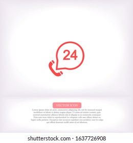 Vintage phone vector icon , lorem ipsum Flat design