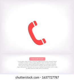 Vintage phone vector icon , lorem ipsum Flat design