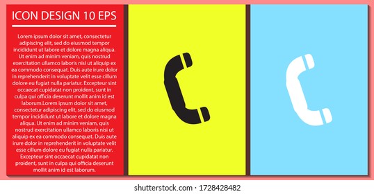 Vintage phone vector icon , lorem ipsum Flat design