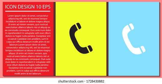 Vintage phone vector icon , lorem ipsum Flat design