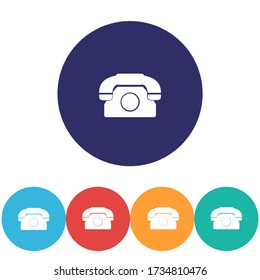 Icono vectorial de teléfono vintage , lorem ipsum Diseño plano