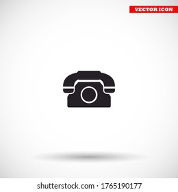 Vintage phone vector icon , lorem ipsum Flat design