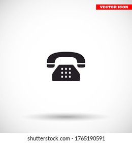 Vintage phone vector icon , lorem ipsum Flat design