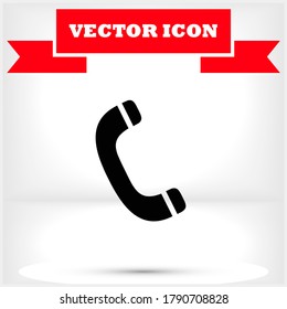 Icono vectorial de teléfono vintage , lorem ipsum Diseño plano
