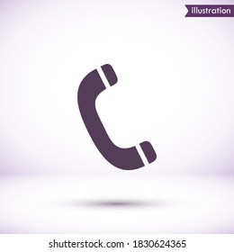 Icono vectorial de teléfono vintage , lorem ipsum Diseño plano