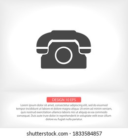 Icono vectorial de teléfono vintage , lorem ipsum Diseño plano