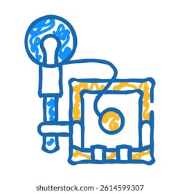 vintage photo camera doodle icon sketch vector. vintage photo camera sign. isolated symbol illustration