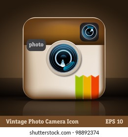 Vintage Photo Camera Icon