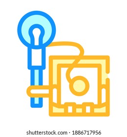 vintage photo camera line icon vector. vintage photo camera color sign. isolated symbol illustration