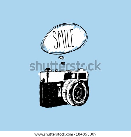 Download Vintage Photo Camera Says SMILE Vector Stock Vector ...