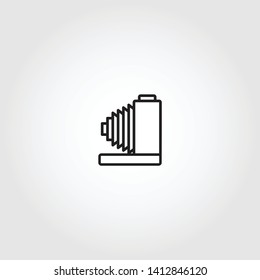 vintage photo camera vector icon