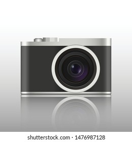 Vintage photo camera, vector illustration