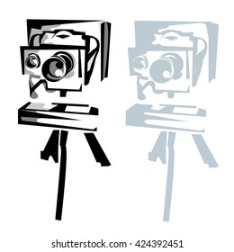 Vintage photo camera vector illustration. Can be use for logo.