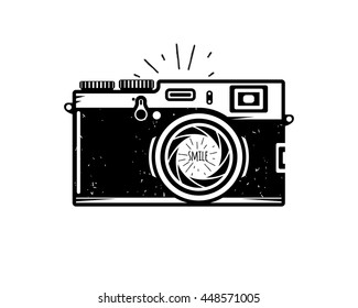 Vintage photo camera, vector illustration for your cool design, eps10