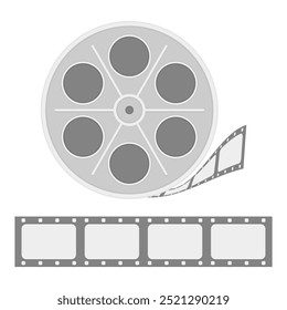 Vector de tira de película fotográfica de Antiguas. Ilustración de rollo de película de Antiguas. Antiguas Film Recording.