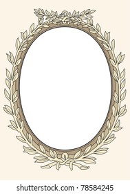 vintage photo frame ornamental vector in seventeenth-century French  style