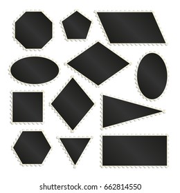 Vintage photo frames set isolated.  Vector illustration.