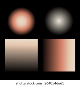 Vintage photo gradient shapes with light leak filter texture