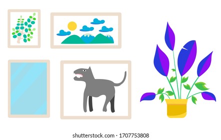 The vintage photo picture is with one plant pot 