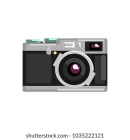 Vintage photo slr camera vector Illustration on a white background