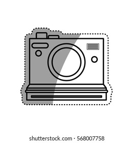 Vintage photographic camera icon vector illustration graphic design