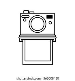 Vintage photographic camera icon vector illustration graphic design