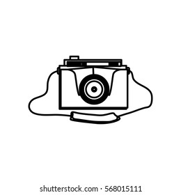 Vintage photographic camera icon vector illustration graphic design
