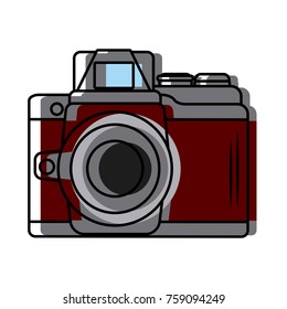 Vintage Photographic camera icon vector illustration graphic design