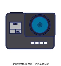 Vintage photographic camera symbol isolated vector illustration graphic design