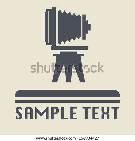 Vintage photography icon or sign, vector illustration